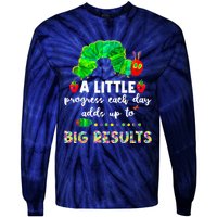 A Little Progress Each Day Hungry Caterpillar Back To School Tie-Dye Long Sleeve Shirt