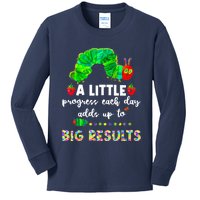 A Little Progress Each Day Hungry Caterpillar Back To School Kids Long Sleeve Shirt