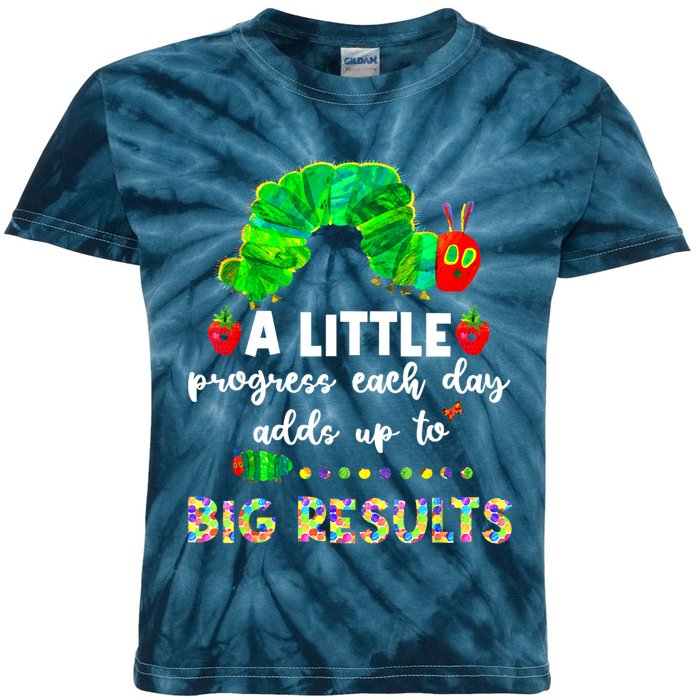 A Little Progress Each Day Hungry Caterpillar Back To School Kids Tie-Dye T-Shirt