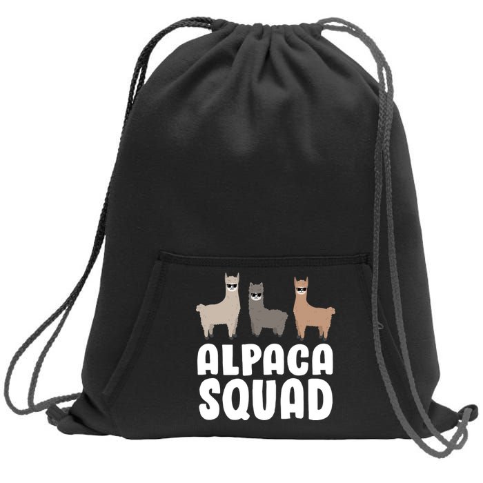 Alpaca Squad Sweatshirt Cinch Pack Bag