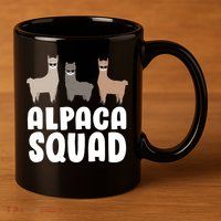 Alpaca Squad 11oz C Handle Ceramic Mug