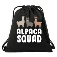 Alpaca Squad Drawstring Bag