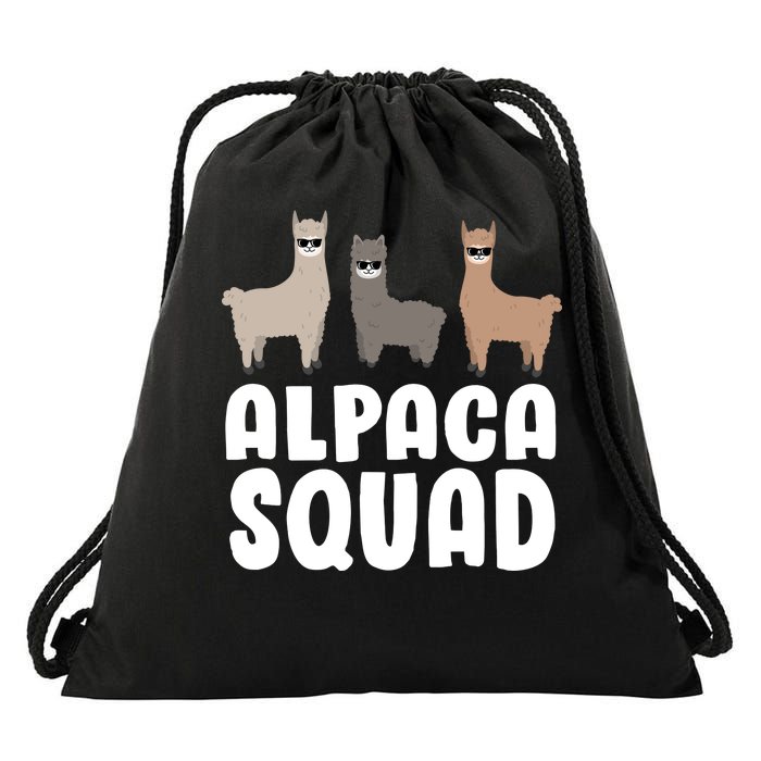 Alpaca Squad Drawstring Bag