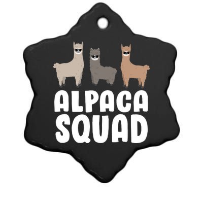 Alpaca Squad Ceramic Star Ornament