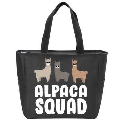 Alpaca Squad Zip Tote Bag