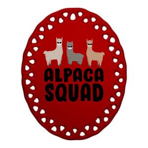 Alpaca Squad Ceramic Oval Ornament