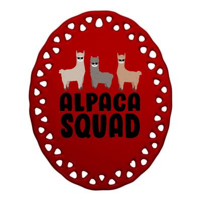 Alpaca Squad Ceramic Oval Ornament