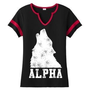 Alpha Wolf Ladies Halftime Notch Neck Tee