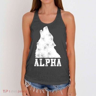 Alpha Wolf Women's Knotted Racerback Tank