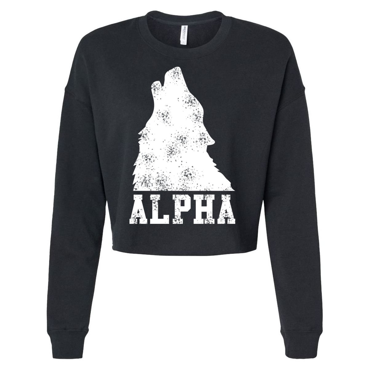Alpha Wolf Cropped Pullover Crew
