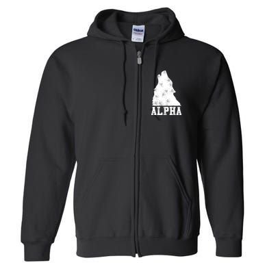 Alpha Wolf Full Zip Hoodie