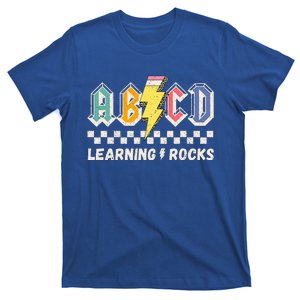 ABCD Learning Rocks Pencil Lightning Teachers Rock T-Shirt