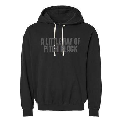 A Little Ray Of Pitch Black Garment-Dyed Fleece Hoodie