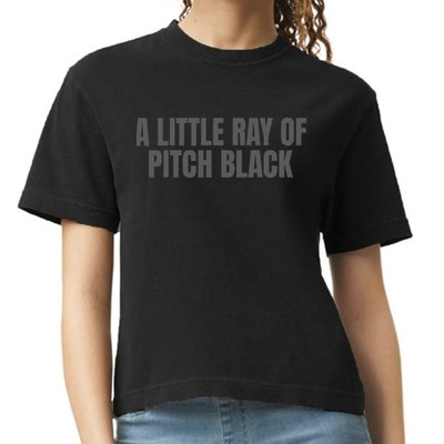 A Little Ray Of Pitch Black Comfort Colors Boxy T-Shirt