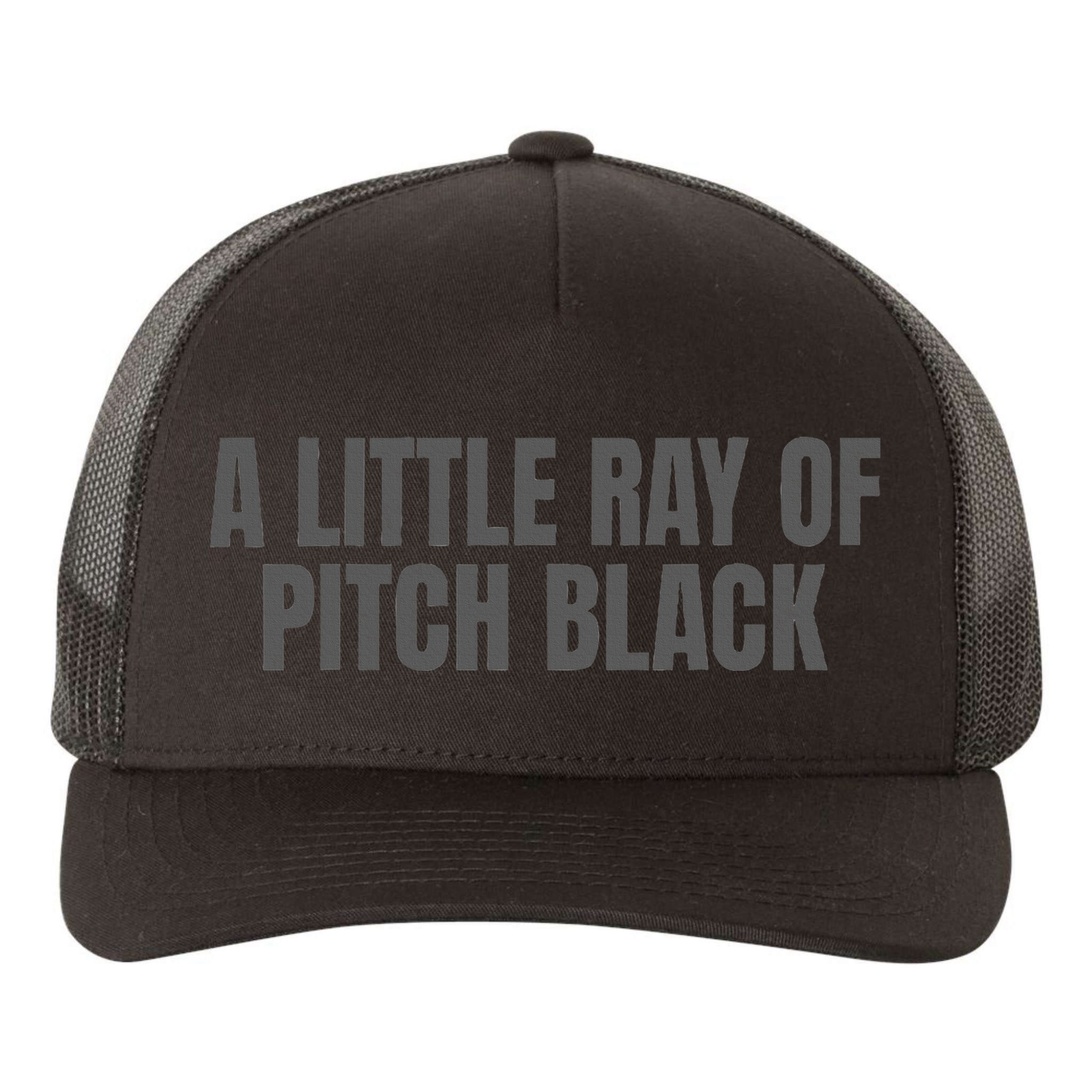 A Little Ray Of Pitch Black Yupoong Adult 5-Panel Trucker Hat