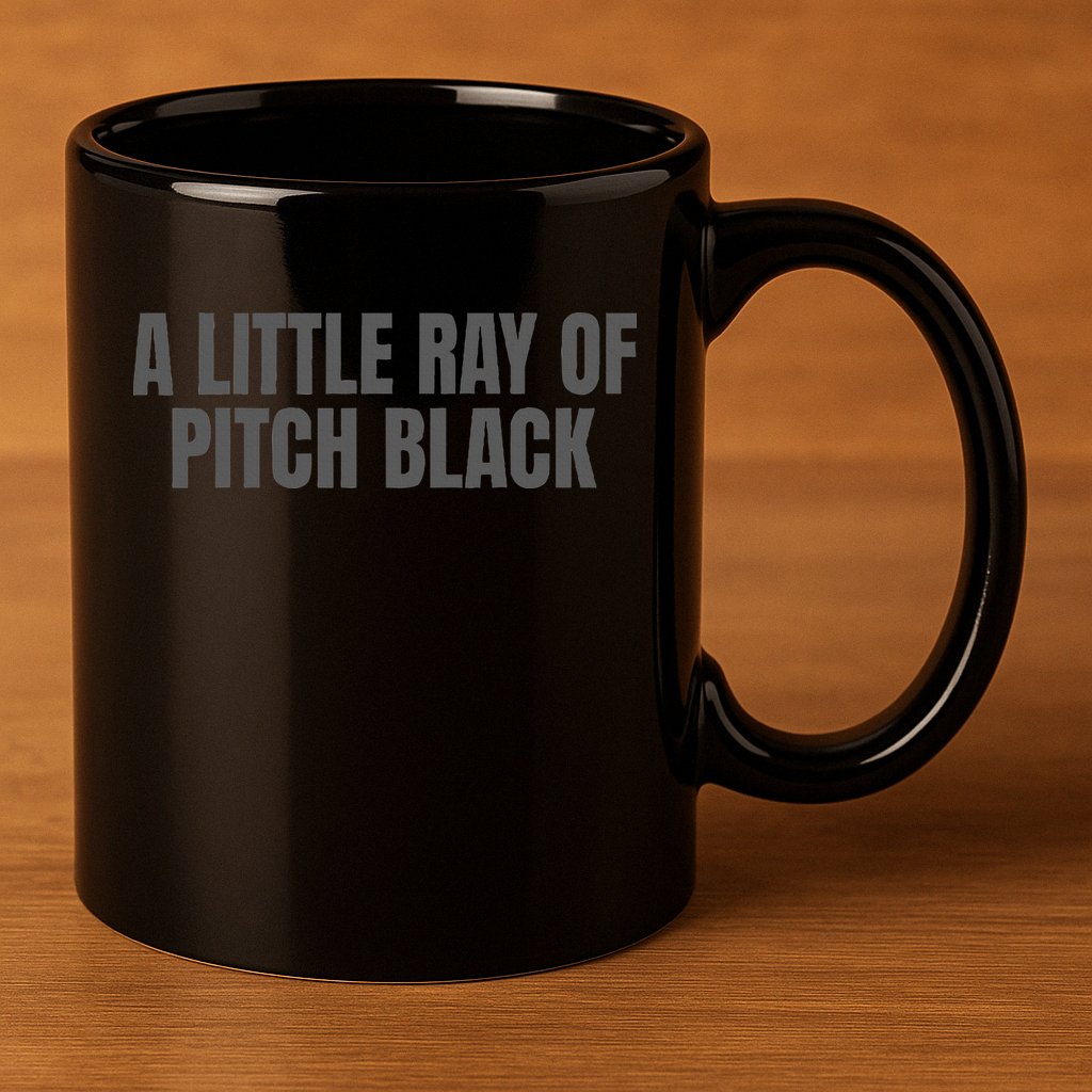 A Little Ray Of Pitch Black 11oz C Handle Ceramic Mug