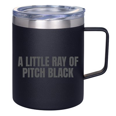 A Little Ray Of Pitch Black 12oz Stainless Steel Coffee Mug