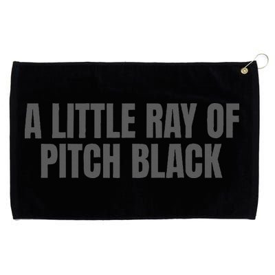 A Little Ray Of Pitch Black Grommeted Golf Towel