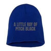 A Little Ray Of Pitch Black Short Acrylic Beanie