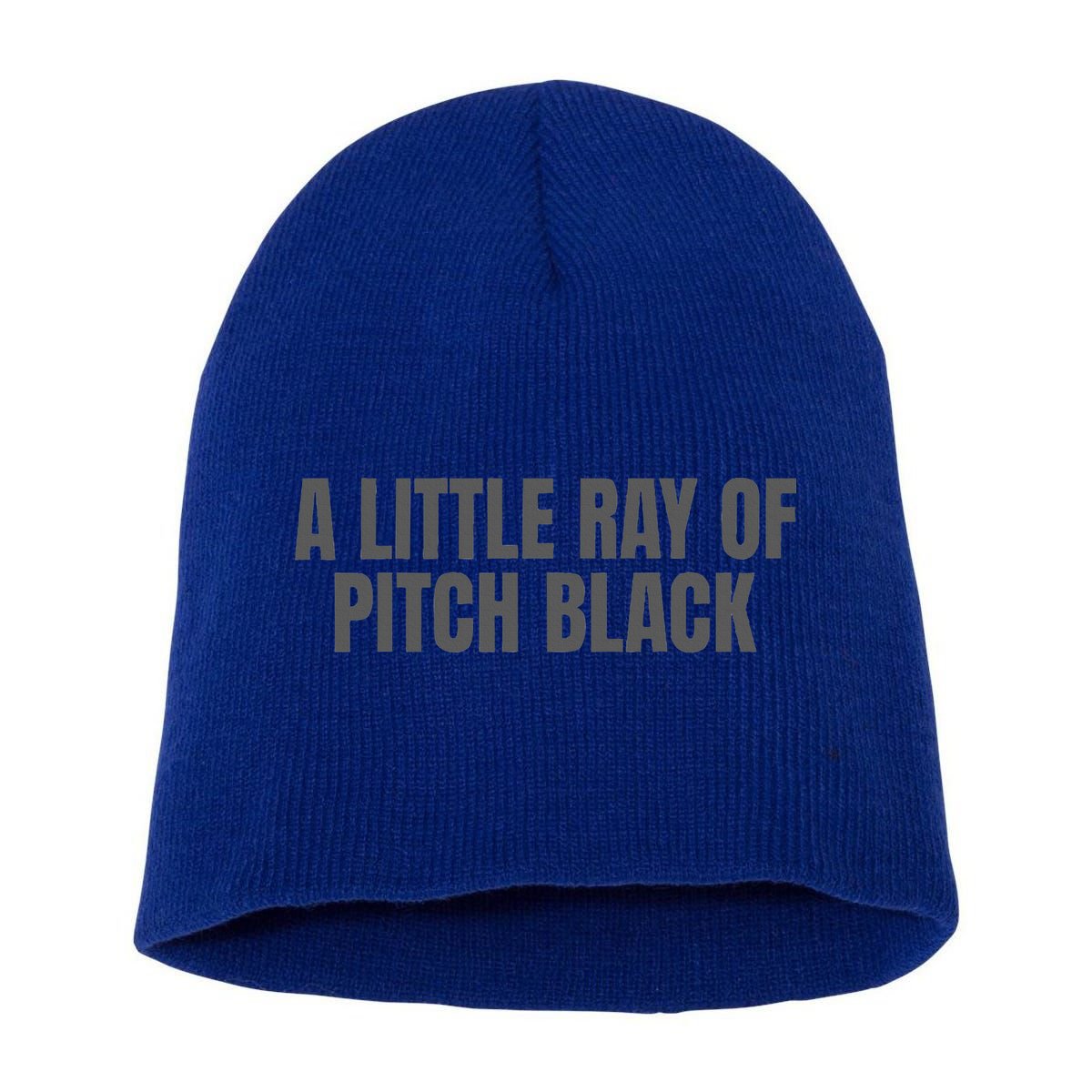 A Little Ray Of Pitch Black Short Acrylic Beanie