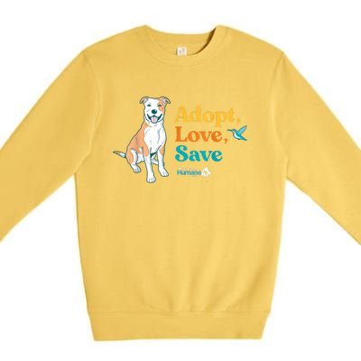 Adopt Love Repeat Rescue Dog Premium Crewneck Sweatshirt