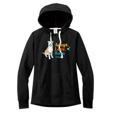 Adopt Love Repeat Rescue Dog Women's Fleece Hoodie