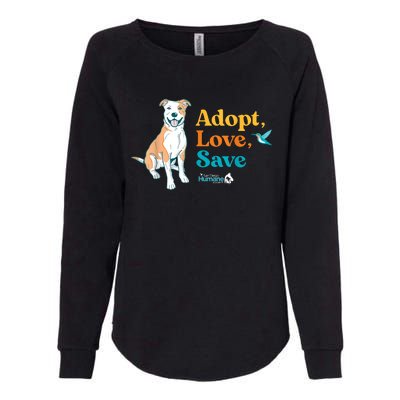 Adopt Love Repeat Rescue Dog Womens California Wash Sweatshirt