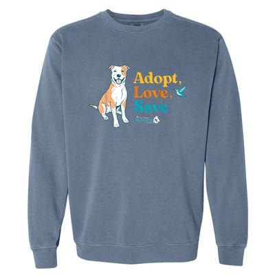 Adopt Love Repeat Rescue Dog Garment-Dyed Sweatshirt