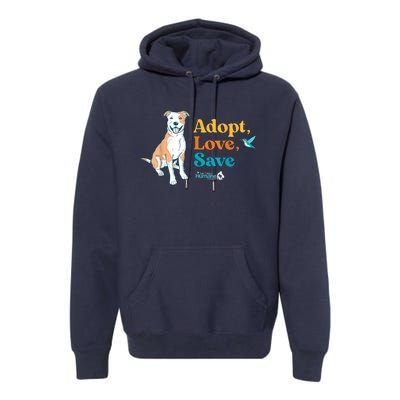 Adopt Love Repeat Rescue Dog Premium Hoodie