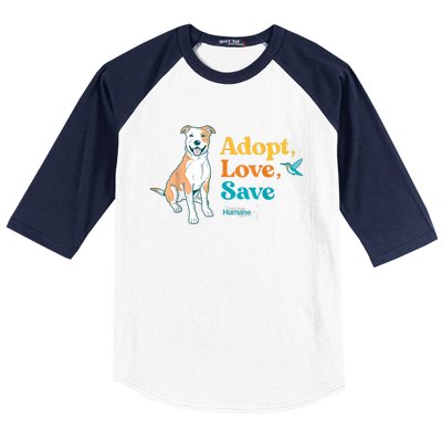 Adopt Love Repeat Rescue Dog Baseball Sleeve Shirt