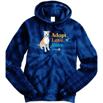 Adopt Love Repeat Rescue Dog Tie Dye Hoodie