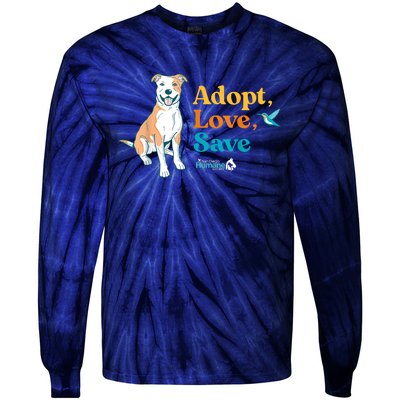 Adopt Love Repeat Rescue Dog Tie-Dye Long Sleeve Shirt