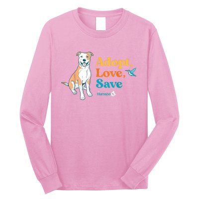 Adopt Love Repeat Rescue Dog Long Sleeve Shirt