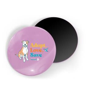 Adopt Love Repeat Rescue Dog Magnet