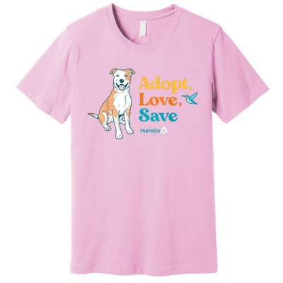 Adopt Love Repeat Rescue Dog Premium T-Shirt