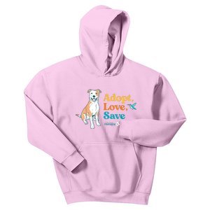 Adopt Love Repeat Rescue Dog Kids Hoodie