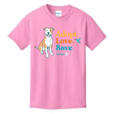 Adopt Love Repeat Rescue Dog Kids T-Shirt