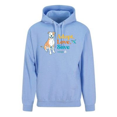 Adopt Love Repeat Rescue Dog Unisex Surf Hoodie