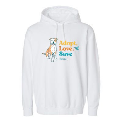 Adopt Love Repeat Rescue Dog Garment-Dyed Fleece Hoodie