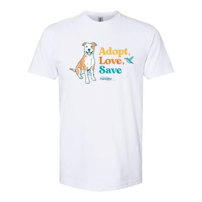 Adopt Love Repeat Rescue Dog Softstyle CVC T-Shirt