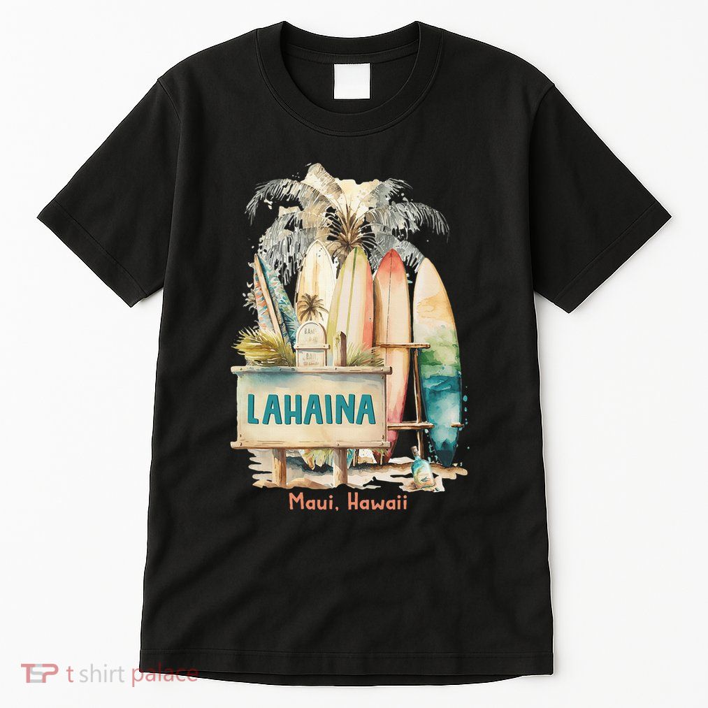 Aloha Lahaina Retro Floral Hibiscus Hawaii Palm Tree Tall T-Shirt