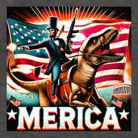 Abraham Lincoln Riding T Rex Merica Firing A Rifle Vector Backpack
