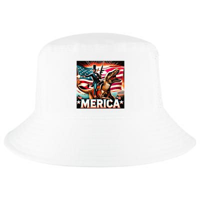 Abraham Lincoln Riding T Rex Merica Firing A Rifle Cool Comfort Performance Bucket Hat