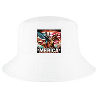 Abraham Lincoln Riding T Rex Merica Firing A Rifle Cool Comfort Performance Bucket Hat
