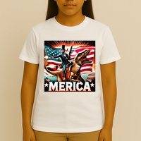 Abraham Lincoln Riding T Rex Merica Firing A Rifle T-Shirt