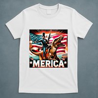 Abraham Lincoln Riding T Rex Merica Firing A Rifle T-Shirt
