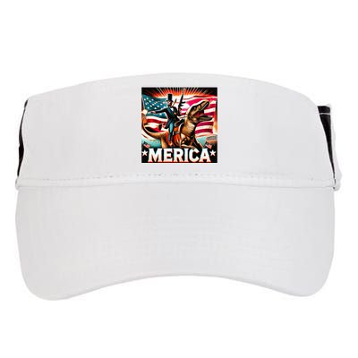 Abraham Lincoln Riding T Rex Merica Firing A Rifle Adult Drive Performance Visor