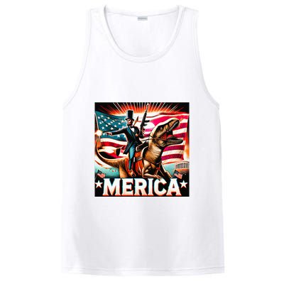 Abraham Lincoln Riding T Rex Merica Firing A Rifle PosiCharge Competitor Tank