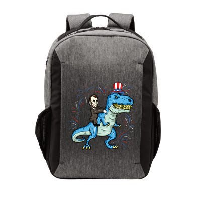 Abe Lincoln Riding A Dinosaur Trex 4th Of July Vector Backpack
