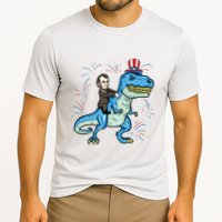 Abe Lincoln Riding A Dinosaur Trex 4th Of July Performance Shirt